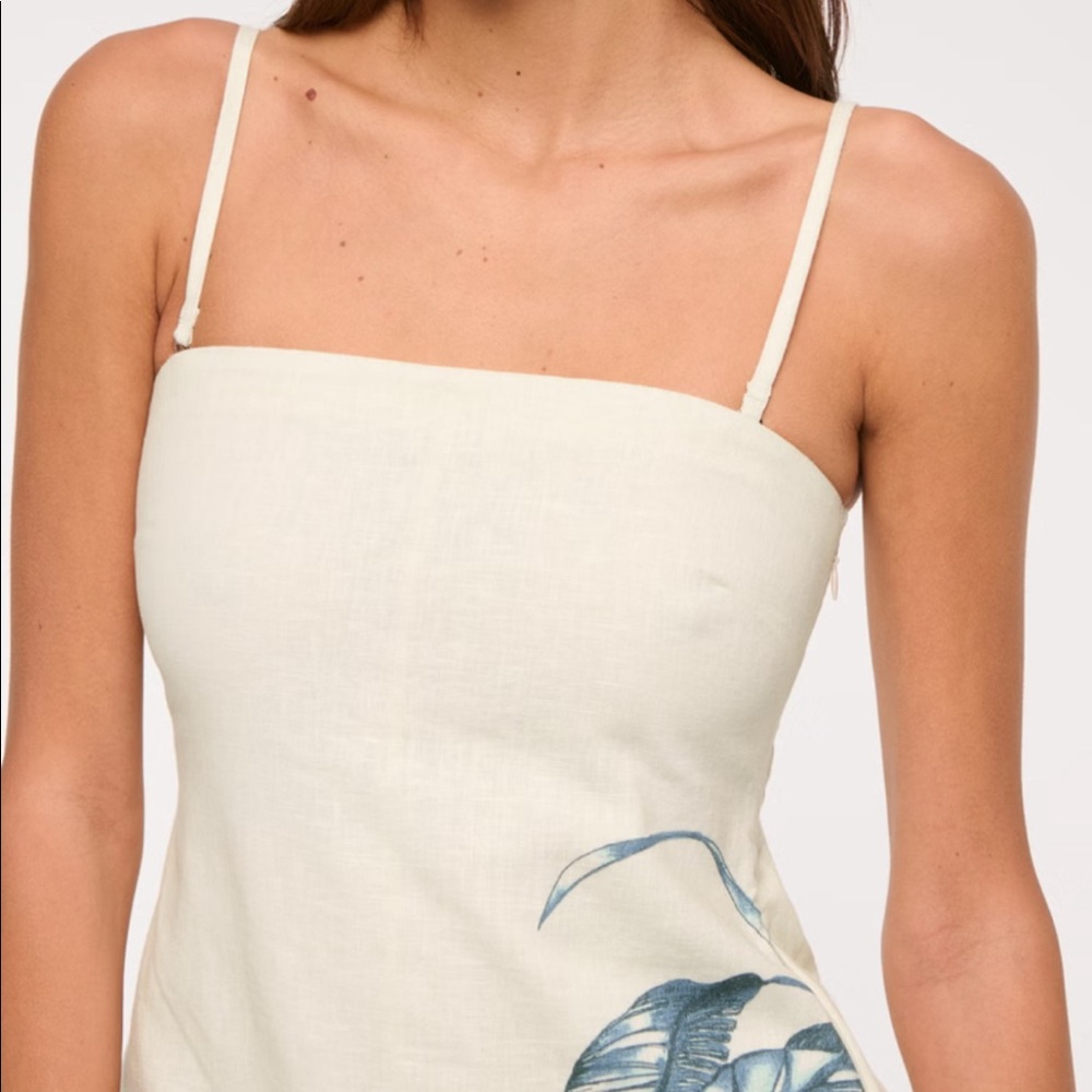 Scarlett Strapless Linen Blend Dress - Picture 2 of 3